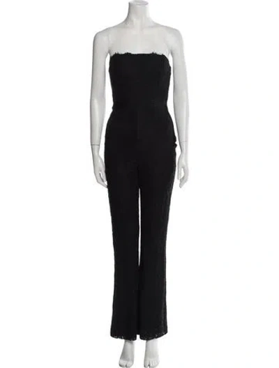 Pre-owned Diane Von Furstenberg Strapless Jumpsuit In Black