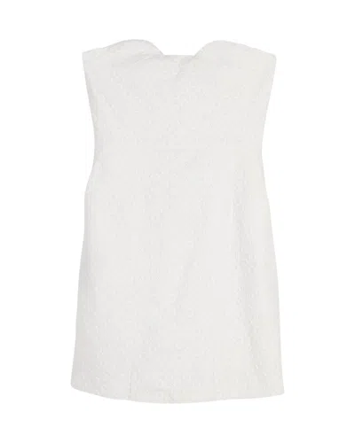 Diane Von Furstenberg Strapless Mini Dress In White Cotton