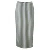 Diane Von Furstenberg Striped Midi Length Skirt In Multicolor Viscose In Multi