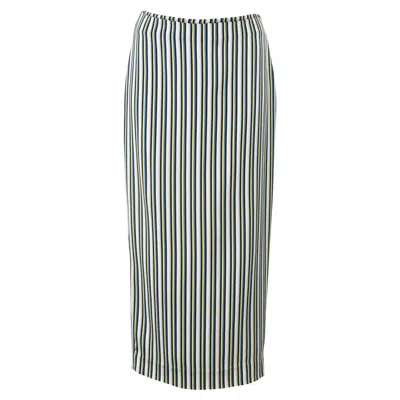Diane Von Furstenberg Striped Midi Length Skirt In Multicolor Viscose