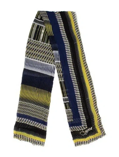 Pre-owned Diane Von Furstenberg Striped Scarf In Multi