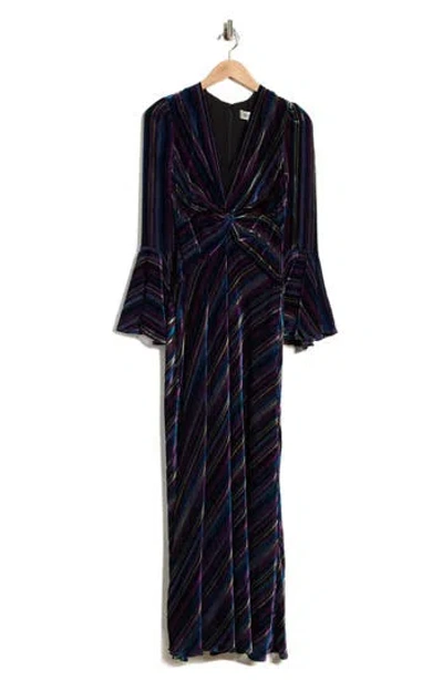 Diane Von Furstenberg Sudha Velvet Maxi Dress In Black
