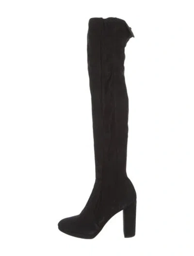 Pre-owned Diane Von Furstenberg Suede Boots In Black