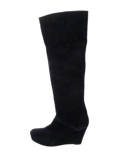 Pre-owned Diane Von Furstenberg Suede Boots In Black