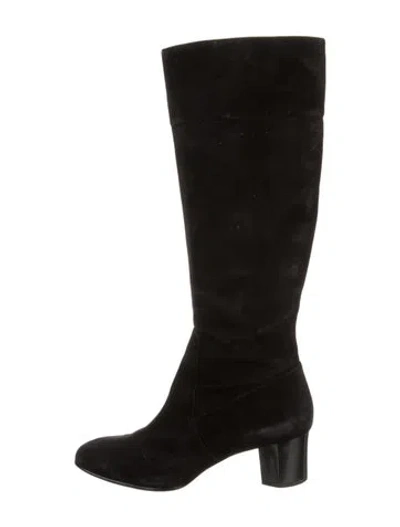 Pre-owned Diane Von Furstenberg Suede Boots In Black