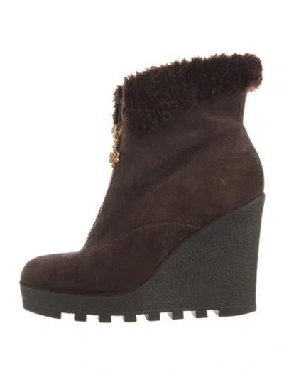 Pre-owned Diane Von Furstenberg Suede Boots In Brown