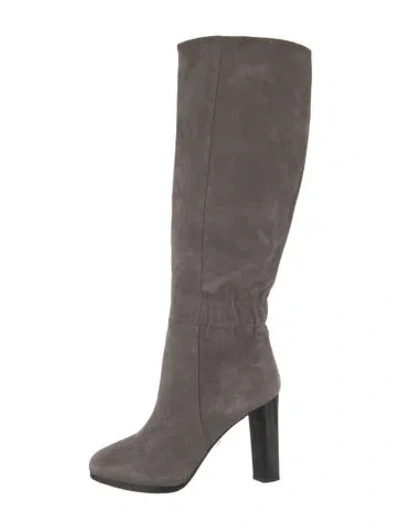 Pre-owned Diane Von Furstenberg Suede Boots In Gray