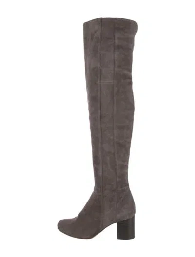 Pre-owned Diane Von Furstenberg Suede Boots In Gray