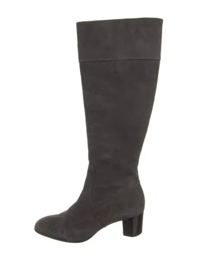 Pre-owned Diane Von Furstenberg Suede Boots In Gray