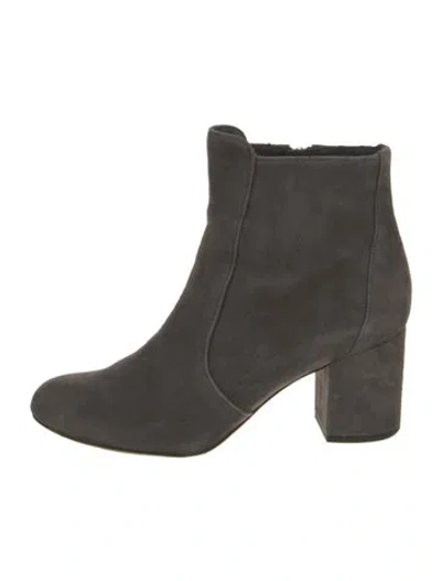 Pre-owned Diane Von Furstenberg Suede Chelsea Boots In Gray