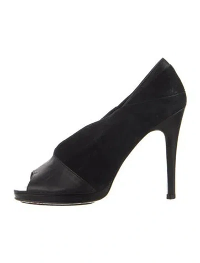 Pre-owned Diane Von Furstenberg Suede D'orsay Pumps In Blue