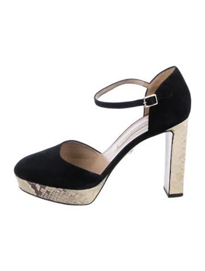 Pre-owned Diane Von Furstenberg Suede D'orsay Pumps In Blue