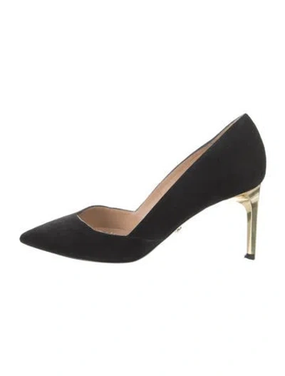 Pre-owned Diane Von Furstenberg Suede Pumps In Black