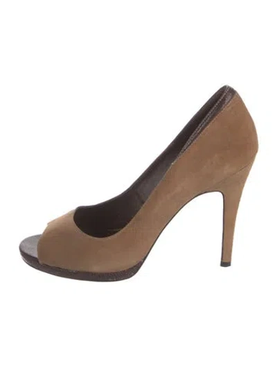 Pre-owned Diane Von Furstenberg Suede Pumps In Brown