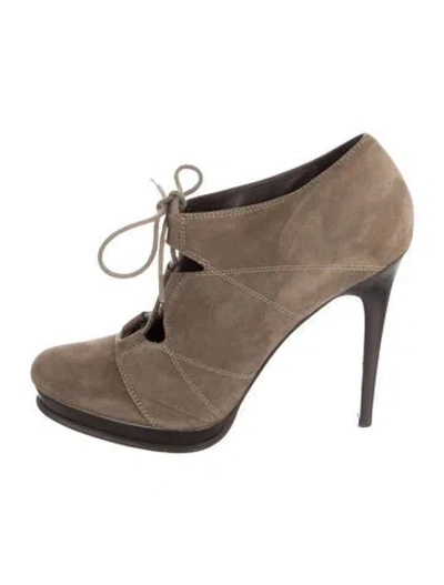 Pre-owned Diane Von Furstenberg Suede Pumps In Brown