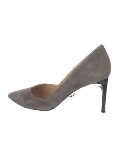 Pre-owned Diane Von Furstenberg Suede Pumps In Gray
