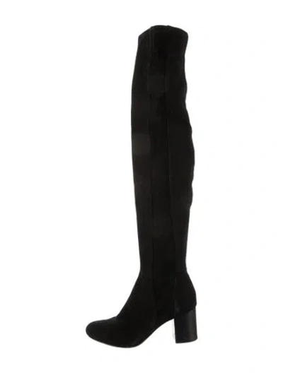 Pre-owned Diane Von Furstenberg Suede Sock Boots In Black