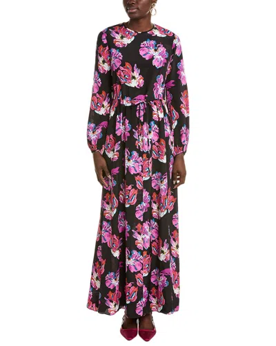 Diane Von Furstenberg Sydney Printed Silk-blend Maxi Dress In Black
