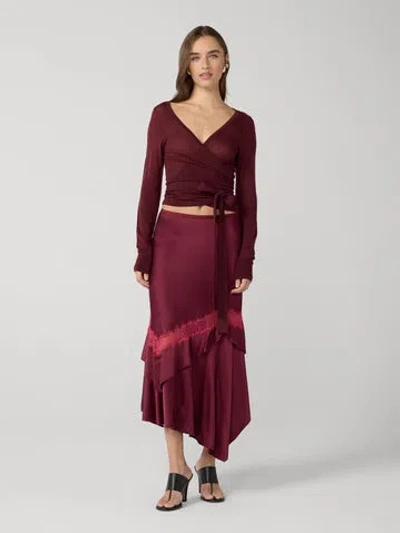 Diane Von Furstenberg Sylvie Skirt In Burgundy