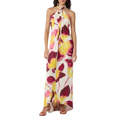 Diane Von Furstenberg Tamsin Halter Maxi Dress In Multi