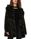Diane Von Furstenberg Tanesha Faux Shearling Jacket In Multi