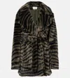 Diane Von Furstenberg Tanesha Faux Shearling Jacket In Multicoloured
