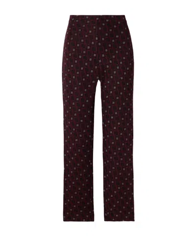 Diane Von Furstenberg Tavolara Jacquard-woven Skinny Pants In Red