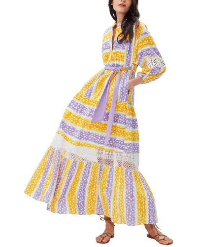 Diane Von Furstenberg Embroidered Cotton Maxi Dress In Marigold