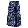 Diane Von Furstenberg Tie-dye Print Midi Skirt In Blue Cotton In Blue