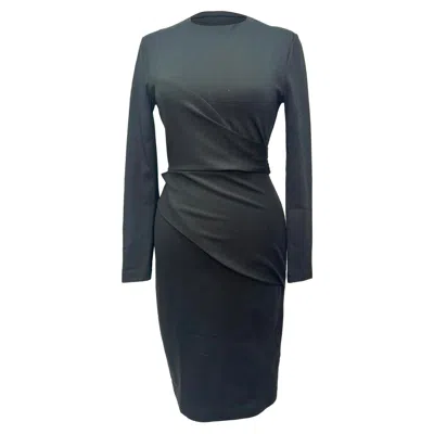 Diane Von Furstenberg Tie-back Midi Dress In Black Viscose