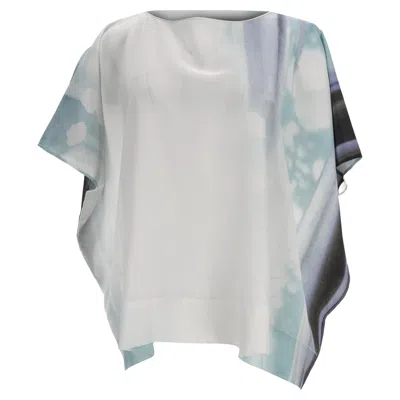 Pre-owned Diane Von Furstenberg Tie-dye Kimono Top In Multicolor Silk
