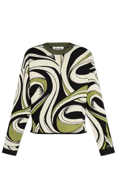 Diane Von Furstenberg Long-sleeved Sweater In Multi