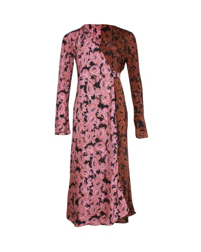 Diane Von Furstenberg Tilly Crepe De Chine Wrap Dress In Floral Print Silk In Pink