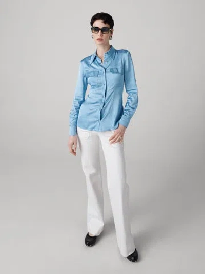 Diane Von Furstenberg Toni Top In Blue