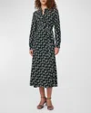 Diane Von Furstenberg Tori Geometric-print Midi Wrap Dress In Chain Spots