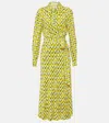 Diane Von Furstenberg Tori Printed Crepe De Chine Midi Wrap Dress In Multicoloured