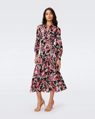 Diane Von Furstenberg Tori Wrap Dress In Odette Floral