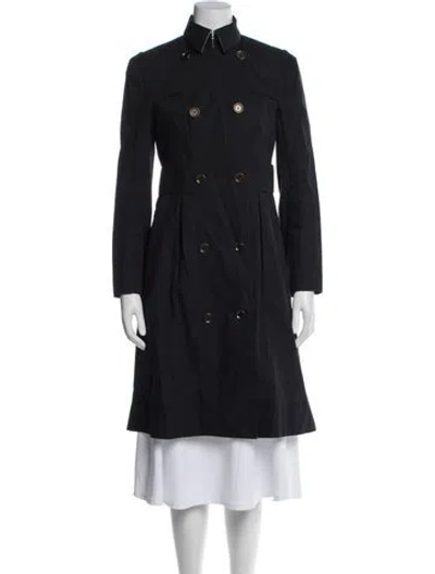 Pre-owned Diane Von Furstenberg Trench Coat In Blue
