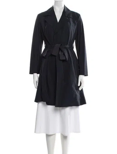Pre-owned Diane Von Furstenberg Trench Coat In Blue