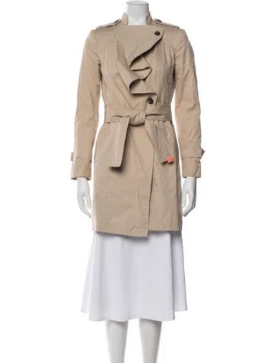 Pre-owned Diane Von Furstenberg Trench Coat In Neutral