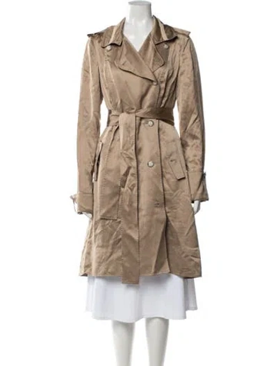 Pre-owned Diane Von Furstenberg Trench Coat In Neutral