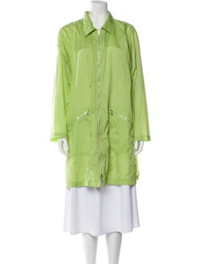 Pre-owned Diane Von Furstenberg Trench Coat W/ Tags In Green