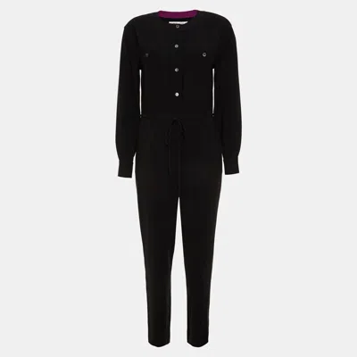 Pre-owned Diane Von Furstenberg Triacetate Jumpsuits 4 In Black