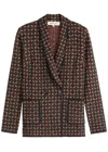 Diane Von Furstenberg Tailored Single-breasted Jacket With Geometric Pattern In Multicoloured