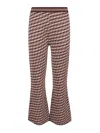 Diane Von Furstenberg Geometric-pattern Jacquard Flared Trousers In Beige