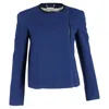 Diane Von Furstenberg Tweed Blazer In Blue Wool