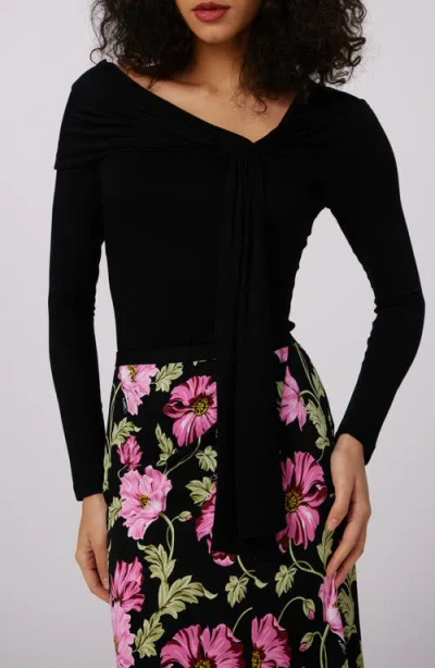 Diane Von Furstenberg Twila Asymmetric Top In Black