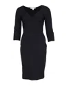 Diane Von Furstenberg Twist Front Detail Razel Dress In Black Viscose In Black