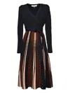 Diane Von Furstenberg Midi Wrap Dress In Black