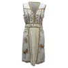 Diane Von Furstenberg V-neck Knee-length Dress In Cream Polyester In White
